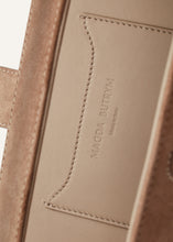 Load image into Gallery viewer, Apolonia bag in beige suede with flower charm