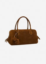 Load image into Gallery viewer, Brigitte in light brown suede with flower charm