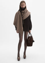 Load image into Gallery viewer, Cashmere jacket with collar in brown