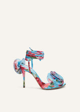 Load image into Gallery viewer, AW23 FLOWER SHOES SATIN BLUE PRINT 11

