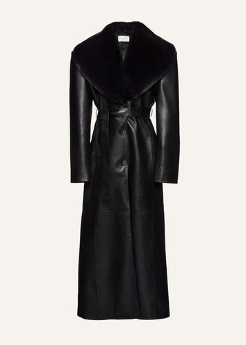 AW23 LEATHER 06 COAT BLACK