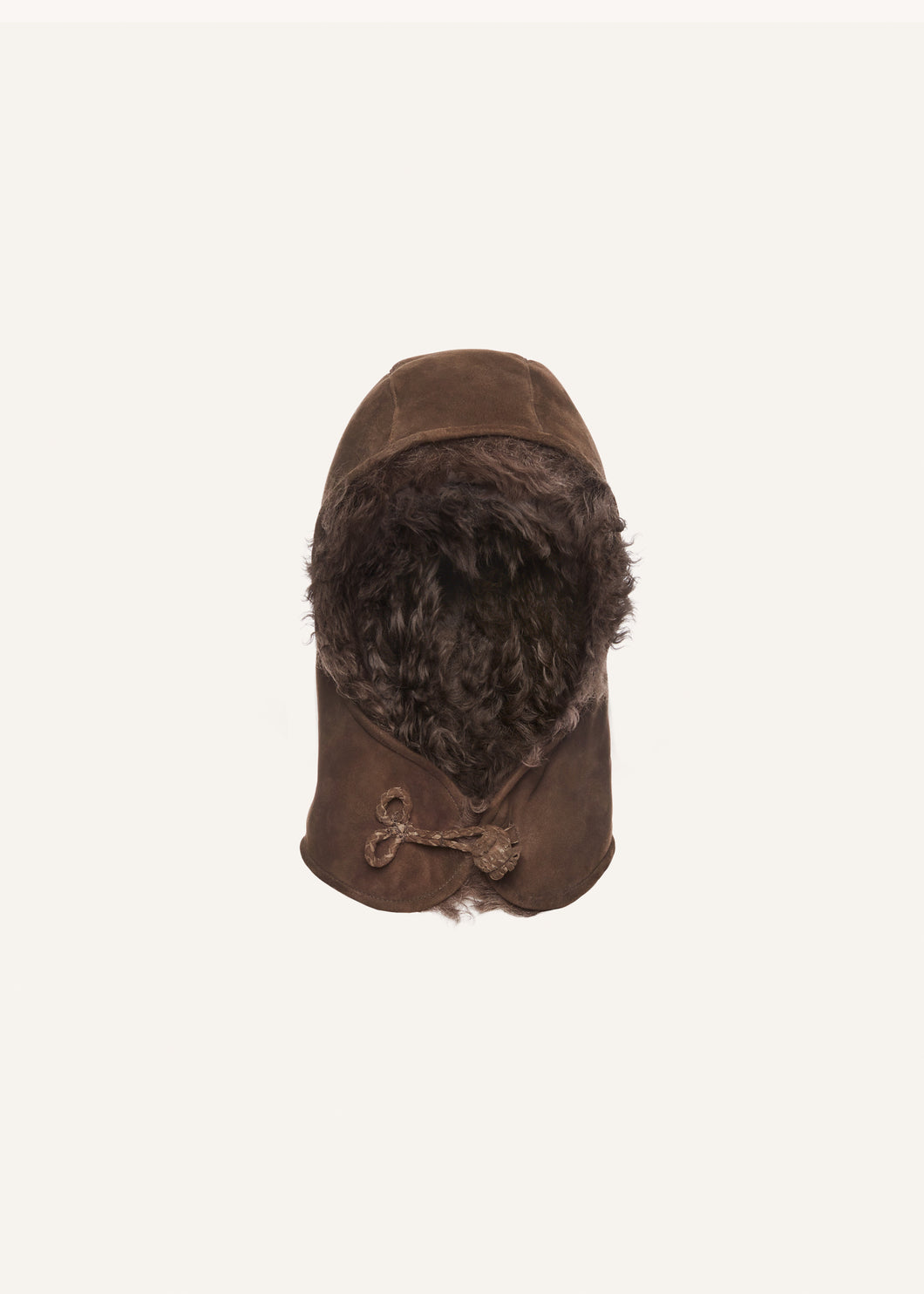 AW23 LEATHER 22 HAT SHEARLING BROWN