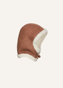 AW23 LEATHER 23 HAT SHEARLING BEIGE