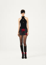 Load image into Gallery viewer, AW23 SKIRT 04 BLACK EMBROIDERY
