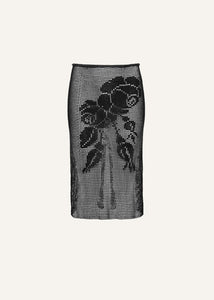 AW24 CROCHET 02 SKIRT BLACK