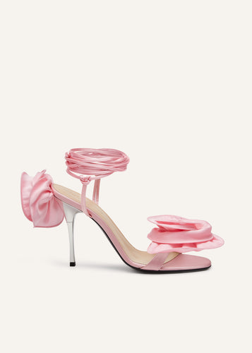 AW24 FLOWER SHOES SATIN PINK