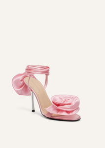 AW24 FLOWER SHOES SATIN PINK