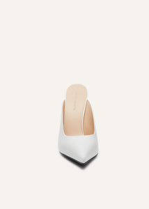 AW24 HIGH MULES LEATHER WHITE