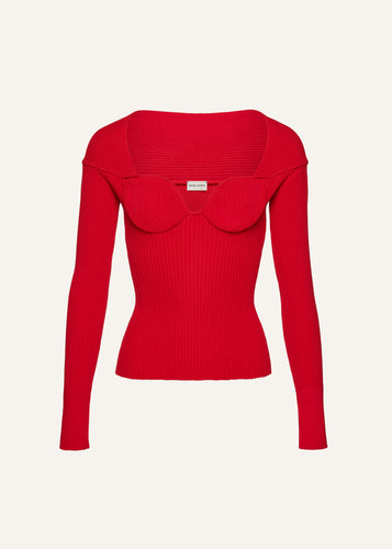 AW24 KNITWEAR 06 TOP RED