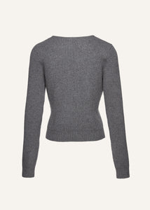 AW24 KNITWEAR 11 SWEATER GREY