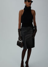 Load image into Gallery viewer, AW24 LEATHER 04 SKIRT BLACK
