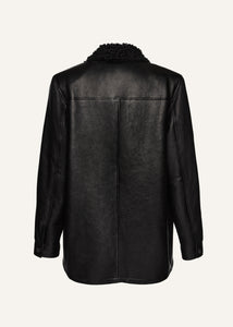 AW24 LEATHER 05 SHEARLING BLACK