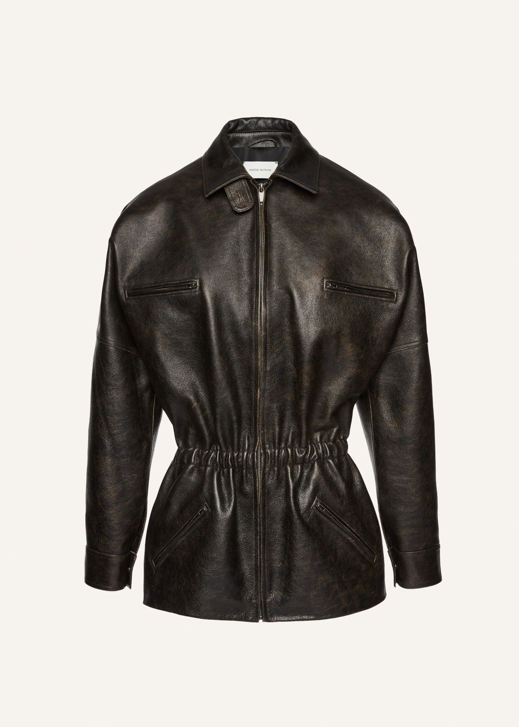 AW24 LEATHER 07 JACKET BROWN