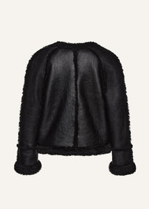 AW24 LEATHER 08 SHEARLING BLACK