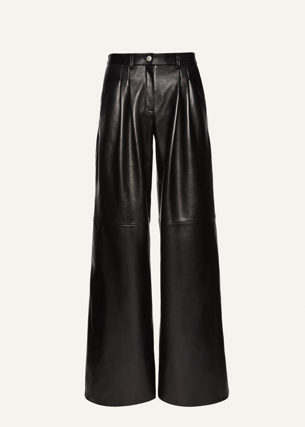 AW24 LEATHER 11 PANTS BLACK