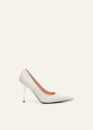 AW24 PUMPS PONY WHITE