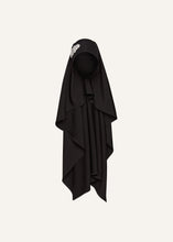 Load image into Gallery viewer, Brooch jersey veil scarf in black
