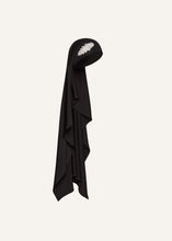 Load image into Gallery viewer, Brooch jersey veil scarf in black
