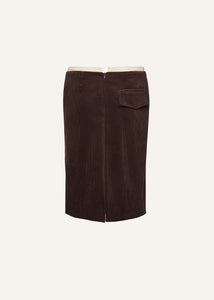 AW24 SKIRT 01 BROWN