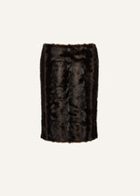 Load image into Gallery viewer, AW24 SKIRT 01 BROWN FAUX FUR
