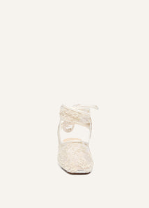 AW25 BALLET FLATS LACE WHITE