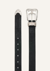 AW25 BELT 05 BLACK SUEDE