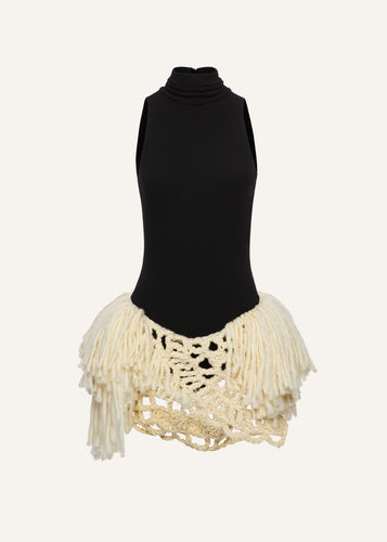 AW25 CROCHET 01 BODYSUIT BLACK