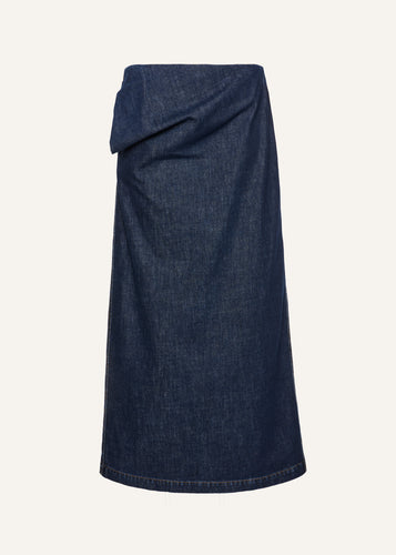 AW25 DENIM 04 SKIRT NAVY