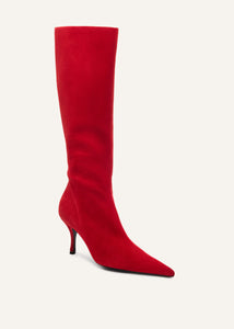 AW25 HIGH BOOTS SUEDE RED