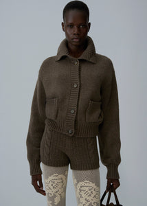 AW25 KNITWEAR 02 SHORTS BROWN