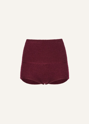AW25 KNITWEAR 04 SHORTS BORDEAUX