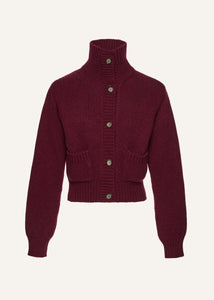 AW25 KNITWEAR 06 CARDIGAN BORDEAUX