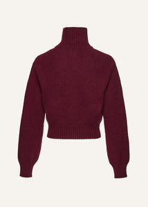 AW25 KNITWEAR 06 CARDIGAN BORDEAUX