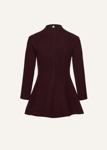 AW25 KNITWEAR 11 DRESS BORDEAUX