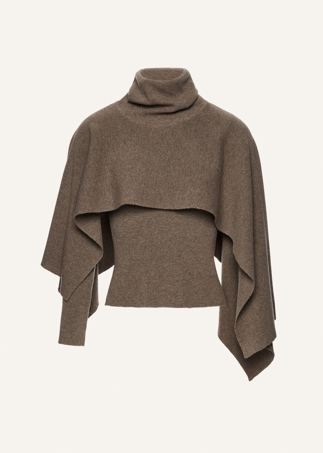 Wool cape in light brown