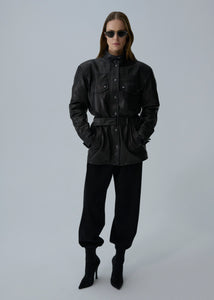 AW25 LEATHER 01 JACKET BLACK