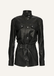 AW25 LEATHER 02 BODYSUIT BLACK