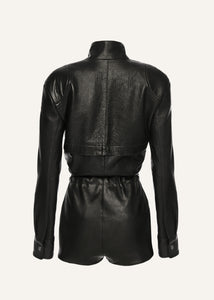 AW25 LEATHER 02 BODYSUIT BLACK