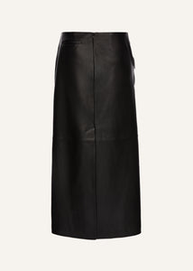 AW25 LEATHER 03 SKIRT BLACK