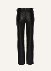 AW25 LEATHER 07 PANTS BLACK