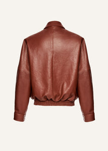 AW25 LEATHER 10 JACKET BORDEAUX