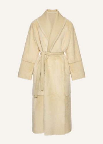 AW25 LEATHER 15 COAT CREAM