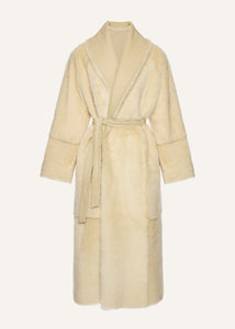 AW25 LEATHER 15 COAT CREAM