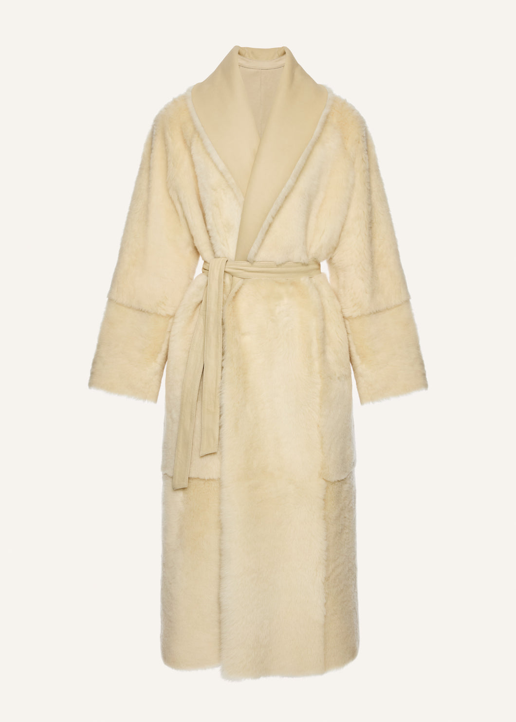 AW25 LEATHER 15 COAT CREAM