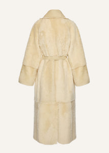 AW25 LEATHER 15 COAT CREAM