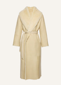 AW25 LEATHER 15 COAT CREAM