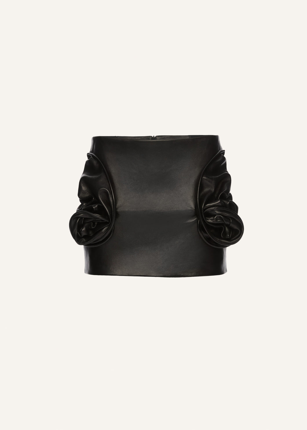 AW25 LEATHER 16 SKIRT BLACK