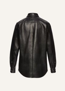 AW25 LEATHER 19 SHIRT BLACK