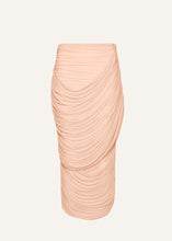 Load image into Gallery viewer, Draped midi skirt in blush

