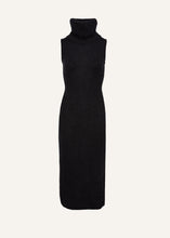 Load image into Gallery viewer, Turtleneck midi dress in black
